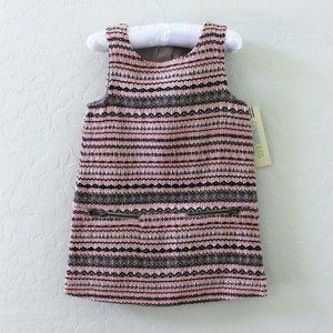 Genuine Kids by OshKosh Sleeveless Moxie Peach Stripe Textured A-Line Dress